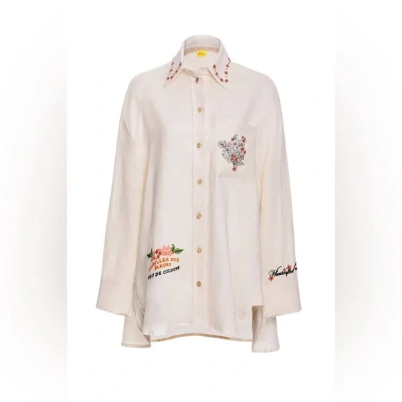 NWT Agua Bendita Été Swan Shirt - Picture 4 of 6